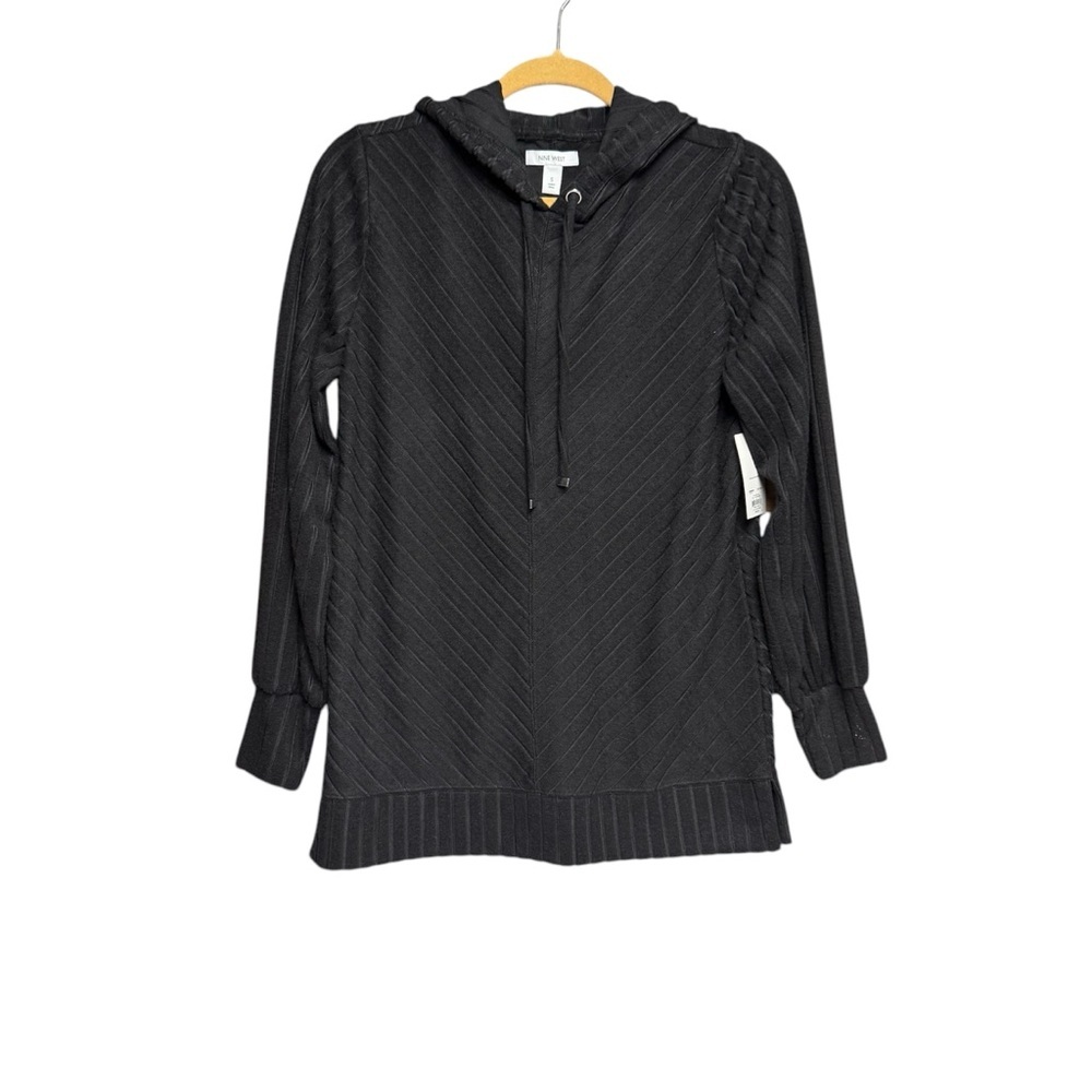 Nine West size small NWT Ribbed Knit Hooded top